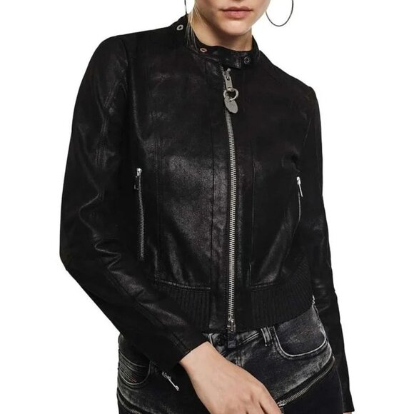 Diesel Jackets & Blazers - DIESEL women's black LEATHER jacket XS